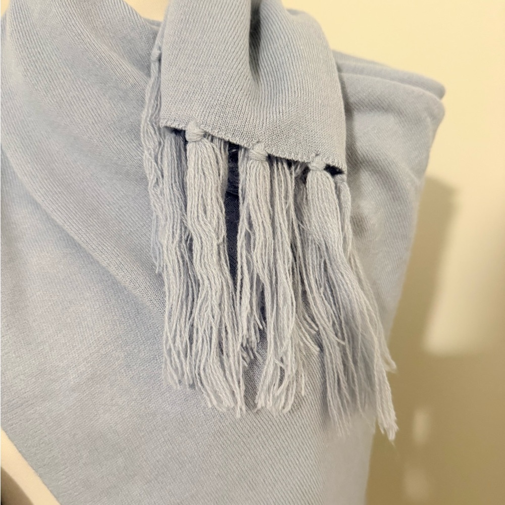 NWOT Merona Soft Pale Blue Knit Shawl - Picture 7 of 9